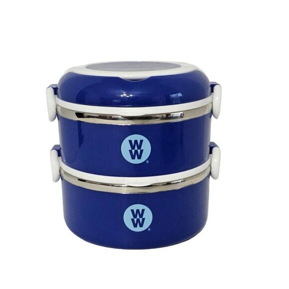 Weight Watchers 5 Piece Stacking Bento Lunch Box Stainless Steel Interior - Picture 1 of 4